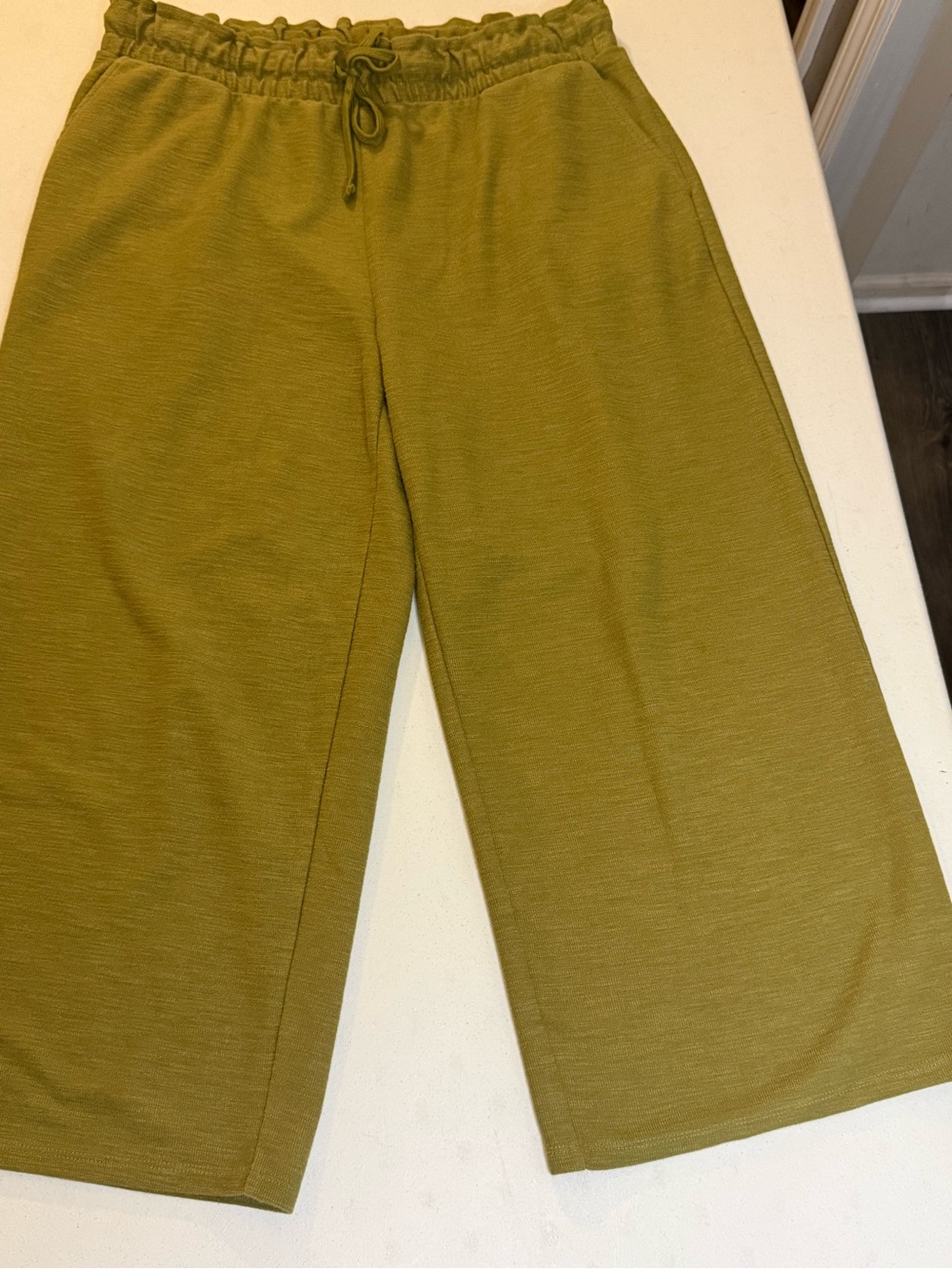 Threads 4 Thought Women’s Olive Green Wide Leg Lounge Pants XL Organic Cotton